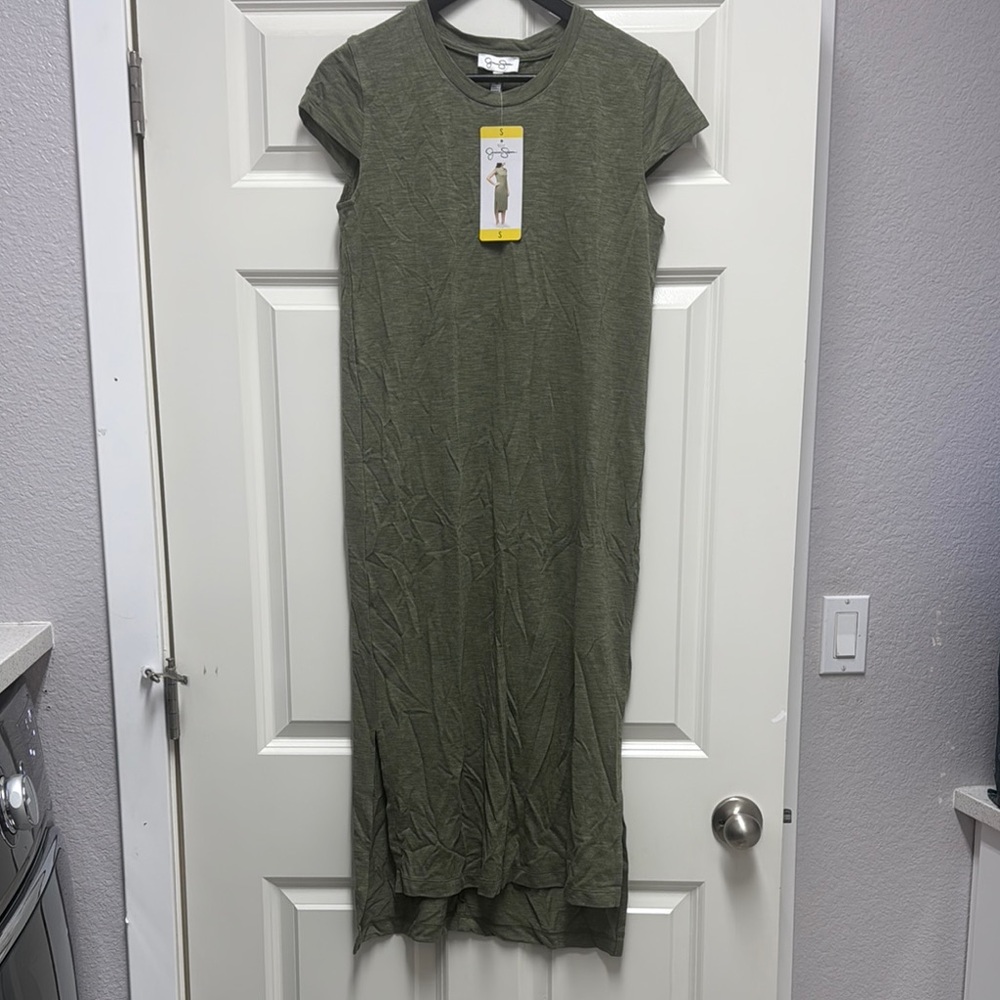 Olive Green Casual Maxi Dress